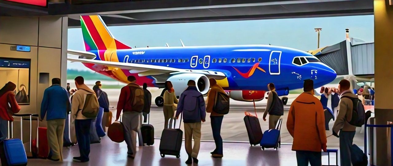 Southwest airlines low cost flights from Golden Air Wings